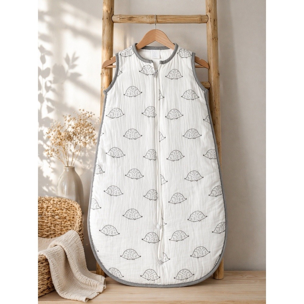 Swaddle Designs Muslin zzZipMe Hedgehog Wearable Cotton Sack Luxe 12-18 Mths